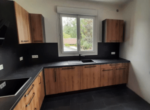 Projects 40 wood cabinet modern Kitchen floor remodel nashville contractor 1